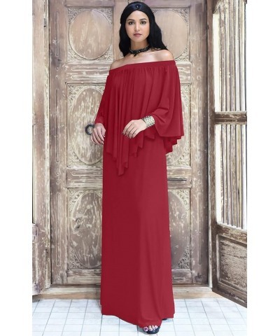 Womens Strapless Shoulderless Flattering Cocktail Gown Maxi Dress Red $28.76 Dresses