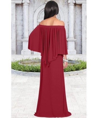 Womens Strapless Shoulderless Flattering Cocktail Gown Maxi Dress Red $28.76 Dresses