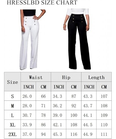 Flare Dress Pants for Women, High Waisted Double Breasted Bell Flare Trousers for Casual Lounge Work Wear Casual Trousers-ros...