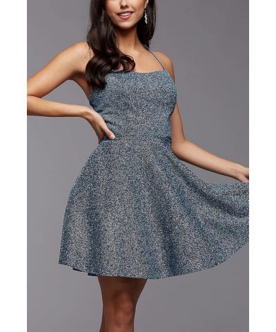 Sparkly Short Homecoming Dresses for Teens Backless Prom Gowns with Pockets Cocktail Dresses for Women Evening Party Silver $...