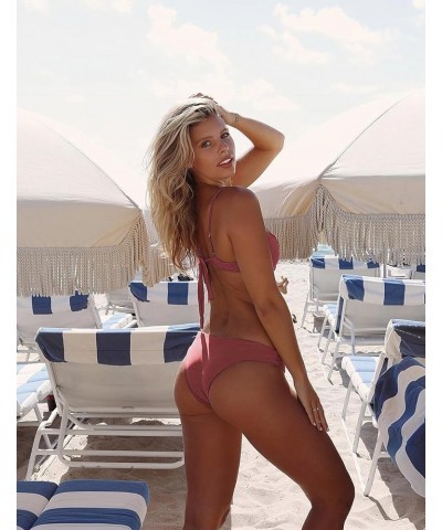 Womens Swimsuits Women, Sexy Bikini Sets for Women, Bathing Suit for Women, Triangle Bikinis for Women Wine Red $24.35 Swimsuits