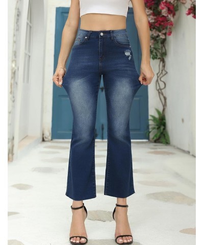 Flare Jeans for Women High Waisted Ripped Stretchy Bell Bottom Jeans for Women Trendy Dark Blue $23.09 Jeans