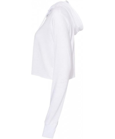 Womens Fast Fashion Cropped Long-Sleeve Hoodie (8512) Solid White Triblend $10.82 Hoodies & Sweatshirts