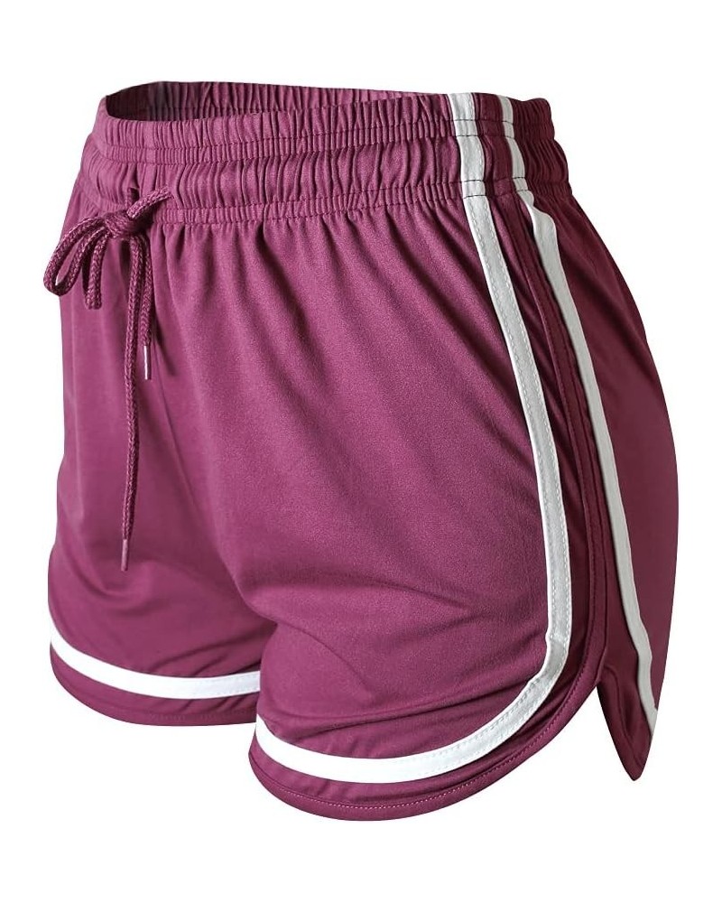 Athletic Workout Gym Yoga Running Fitness Sports Shorts for Women Lounge Short Pants Mulberry $9.87 Activewear