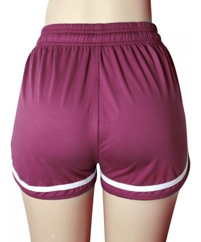 Athletic Workout Gym Yoga Running Fitness Sports Shorts for Women Lounge Short Pants Mulberry $9.87 Activewear