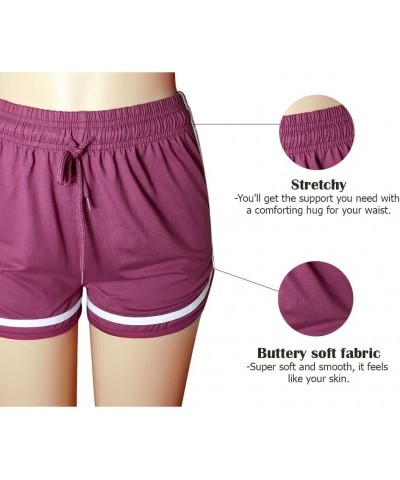 Athletic Workout Gym Yoga Running Fitness Sports Shorts for Women Lounge Short Pants Mulberry $9.87 Activewear