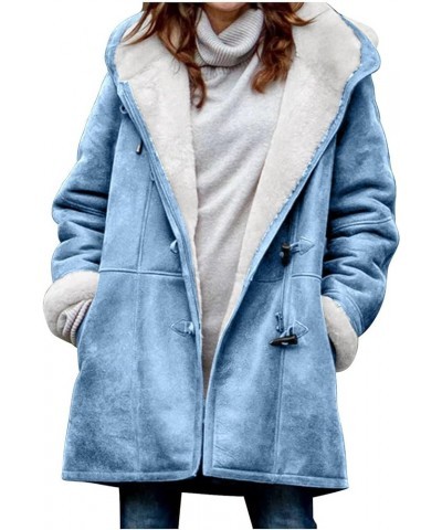 Women's Winter Warm Jacket Fleece Lined Fuzzy Coats Button Down Sherpa Outerwear Stand Collar Loose Teddy Coats 2023 01fleece...