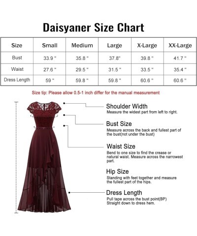 Women's V Neck Formal Floral Lace Bridesmaid Maxi Dress Evening Party Elegant Dresses Evening Prom Dress Grape $23.92 Dresses