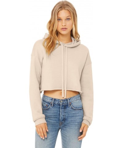 Ladies' Cropped Fleece Hoodie L HEATHER DUST $12.23 Hoodies & Sweatshirts