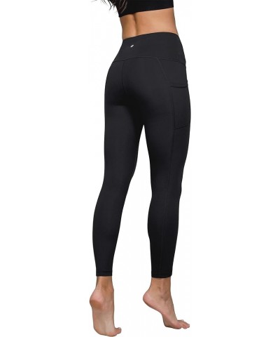 High Waist Ultra Soft 7/8 Ankle Length Leggings with Pockets for Women Onyx Black Lux $14.27 Leggings