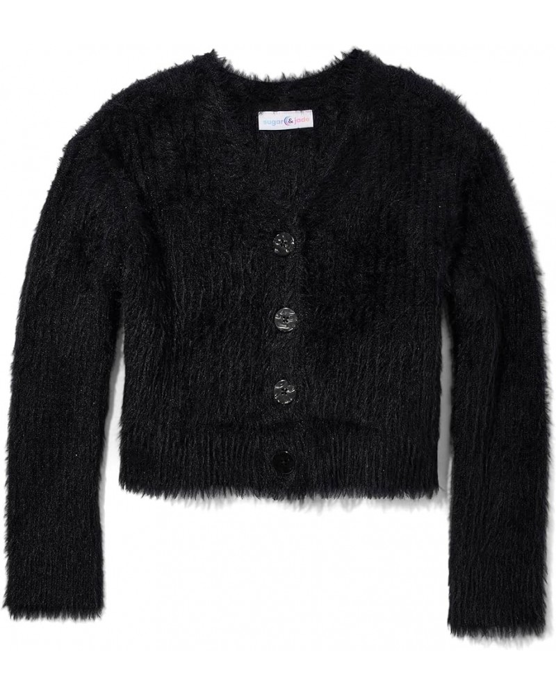 Women's Teen Cardigan Sweater Black $22.42 Sweaters