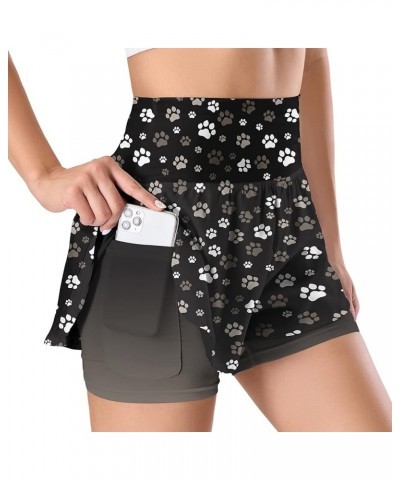 Women's 2 in 1 Flowy Shorts Athletic Running Shorts High Waisted Tennis Workout Shorts Yoga Shorts Liner with Pocket Style-a ...