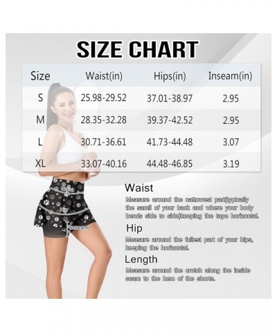 Women's 2 in 1 Flowy Shorts Athletic Running Shorts High Waisted Tennis Workout Shorts Yoga Shorts Liner with Pocket Style-a ...