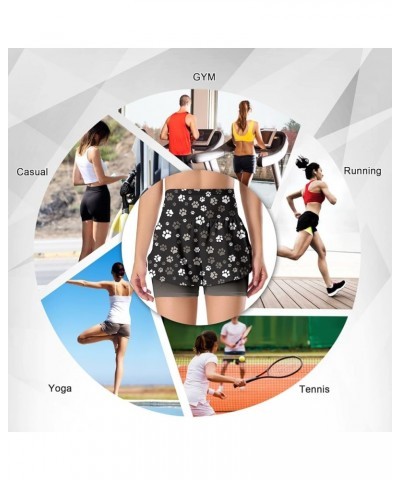 Women's 2 in 1 Flowy Shorts Athletic Running Shorts High Waisted Tennis Workout Shorts Yoga Shorts Liner with Pocket Style-a ...