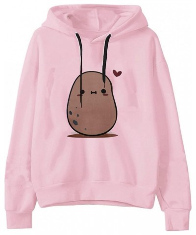 Womens Zip Up Sweatshirt,Teen Girl Cute Hooded Sweatshirt Long Sleeve Hoodies Drawstring Fall Clothes Pink $4.79 Sweaters