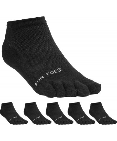 Women's Cotton Toe Socks-Barefoot Running- Breathable- 6 Pairs Pack-Size 9-11 Lightweight Black $13.61 Activewear