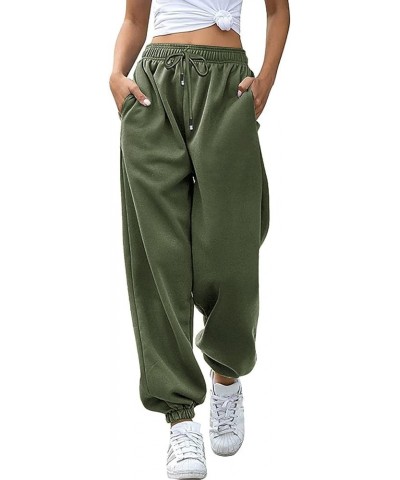 Womens Sweatpants Fall Winter 2023 Outfits Cuffed Athletic Trousers with Pockets Sweatpant for Women B-green $8.99 Activewear