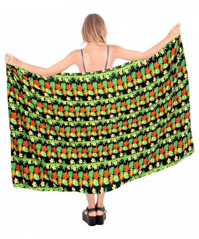 Women's Pareos Beach Cover Ups Swimsuit Beachwear Sarong Bikinis Swimwear Wrap Coverup for Women Coal, Tropical $10.39 Swimsuits