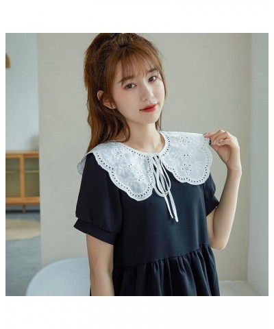 Retro Hollow Out Lace Floral False Collar Detachable Fake Collar for Women Girl 01-g $7.50 Blouses