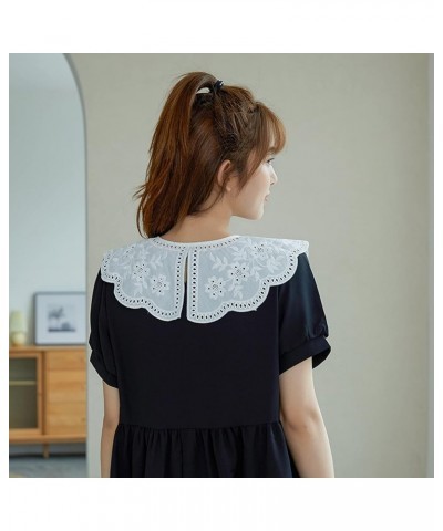 Retro Hollow Out Lace Floral False Collar Detachable Fake Collar for Women Girl 01-g $7.50 Blouses