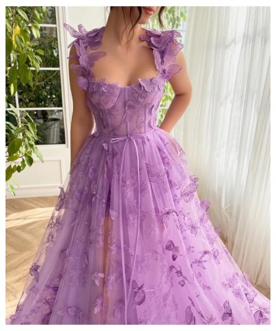 3D Butterflies Prom Dresses Sweetheart Formal Evening Gowns Spaghetti Straps Long Princess Party Dress Ivory $30.36 Dresses