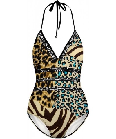 Women One-Piece Halter Bikini Padded Swimwear Tie Side Triangle Bathing Suit Multi 16 $11.61 Swimsuits