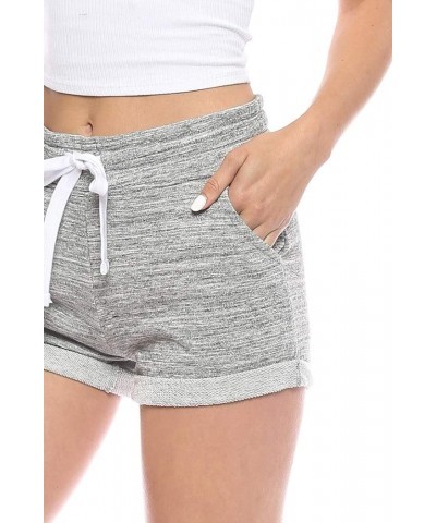 Womens French Terry Casual Lounge and Workout Sweat Shorts A Marled Charcoal $9.03 Activewear