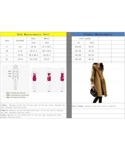 Women's Peter Pan Collar Wool Coat Single Breasted Winter Midi Long Trench Pea Coat Camel $22.35 Coats