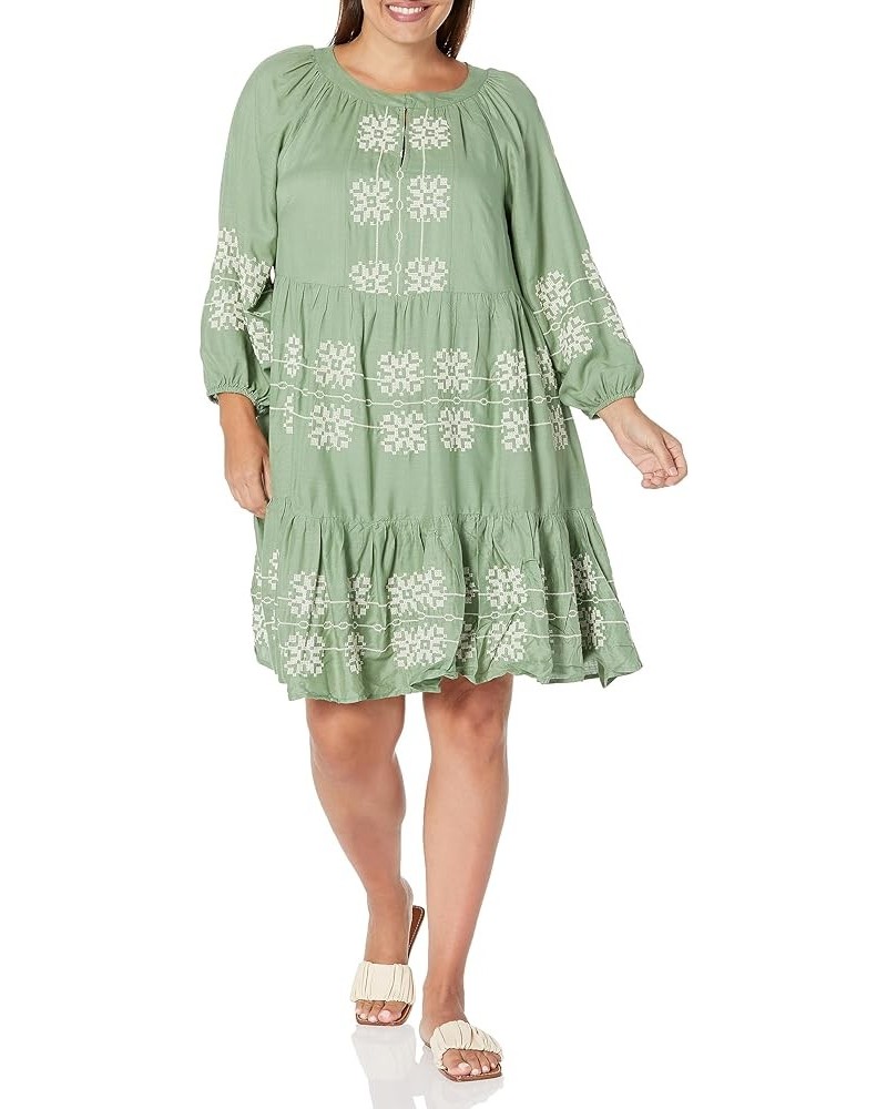 Women's Plus Size Dress Lady Luxe Emb Moss $9.52 Others