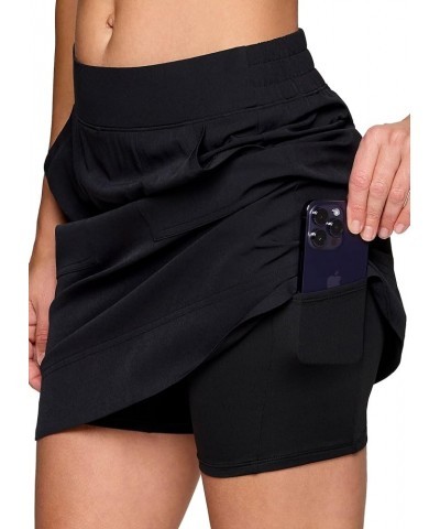 Active Longer Length Skort for Women, Quick Drying Woven Pickleball Golf Skort with Pockets for Tennis, Hiking, Running Long ...