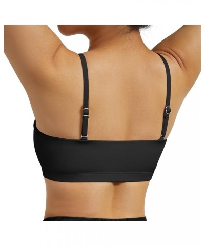 Women Workout Sports Bras Criss Cross Padded Support Yoga Bra Fitness Crop Tank Tops Bandeau Black $11.79 Lingerie