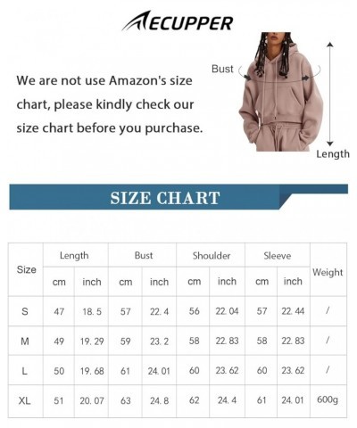 Womens Long Sleeve Cropped Hoodies Fleece Lined Winter Thick Sweatshirt Casual Pullover Top with Pockets Pink $19.24 Hoodies ...