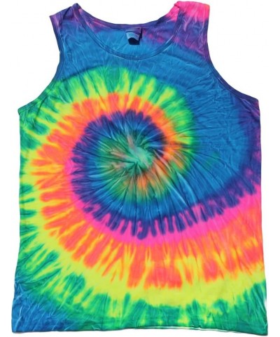 Tie Dye Tank Tops Unisex Neon Multicolored Adult Small - 3X $9.83 Tops