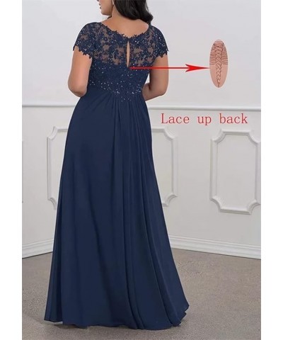 Plus Size Mother of The Bride Dresses for Wedding Short Sleeve Applique Formal Dress for Wedding Guest Black $33.82 Dresses