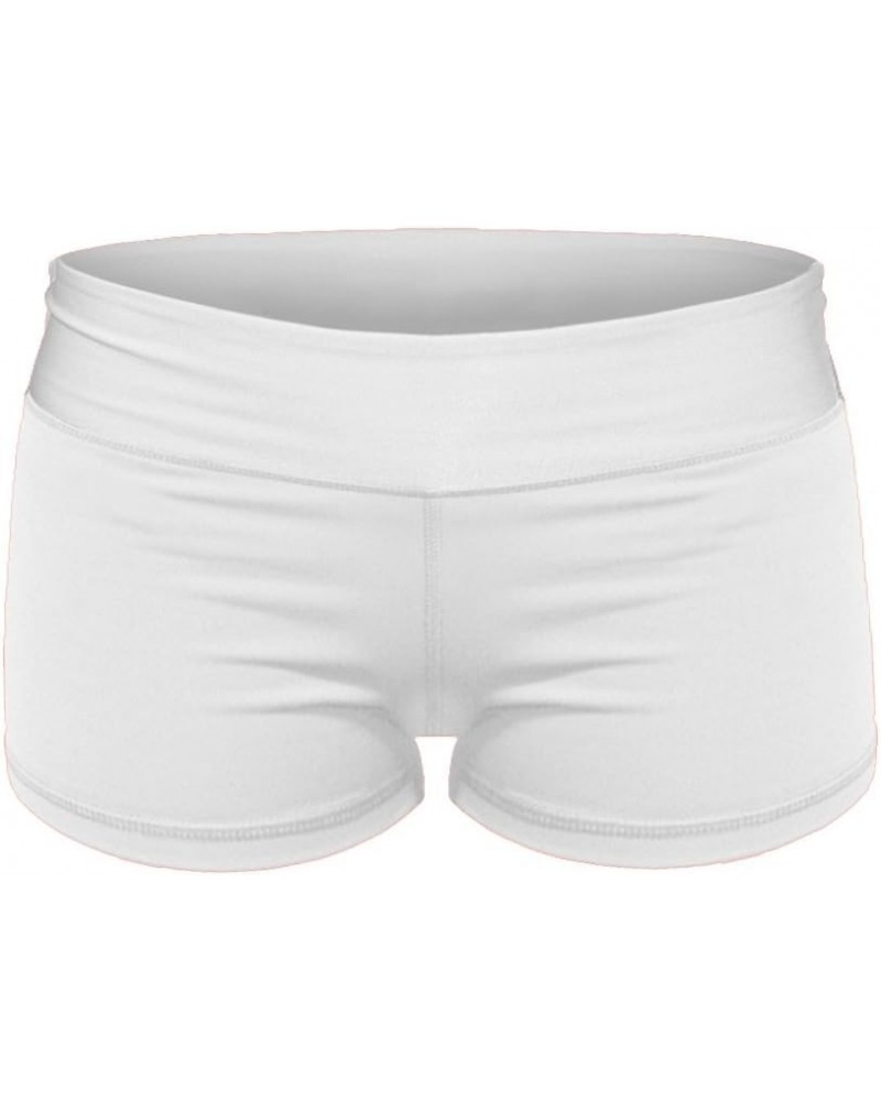 Yoga Shorts - Booty Shorts 2" Inseam White $11.59 Activewear