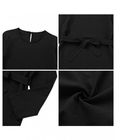 Abayas Dress For Women Muslim Long Sleeve Loose Top Pants 2 Pcs Dubai Islamic Muslim Women Matching Sets Black C $13.52 Activ...