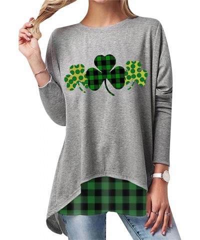 Womens St. Patricks Day Shamrock Sweatshirt Irish Clover Graphic Tops Oversized Long Sleeve Shirt Green $13.74 Hoodies & Swea...