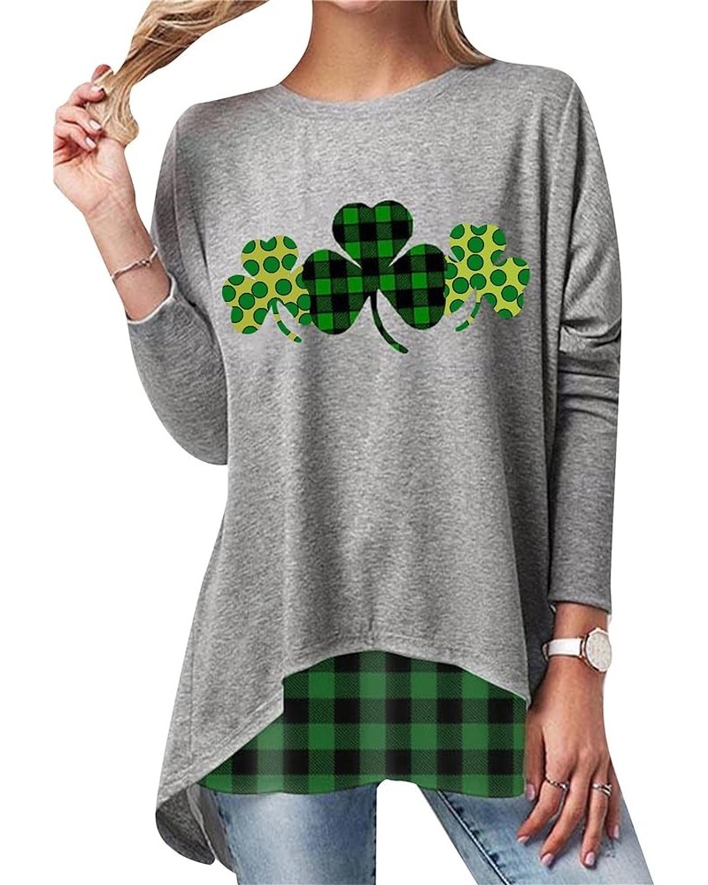 Womens St. Patricks Day Shamrock Sweatshirt Irish Clover Graphic Tops Oversized Long Sleeve Shirt Green $13.74 Hoodies & Swea...