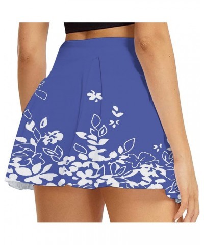 Women's High Waisted Tennis Skirts Tummy Control Pleated Golf Skorts Athletic Running Cute Skorts Skirts with Pocket Y-blue $...