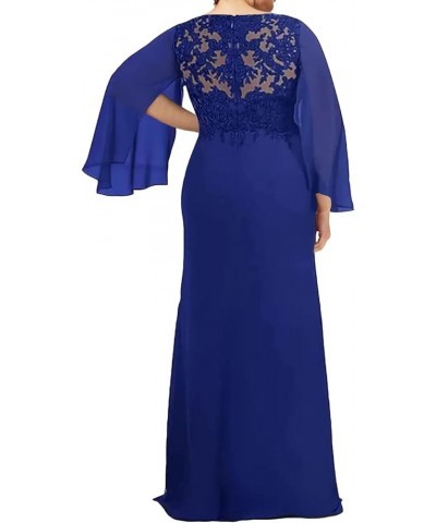 Mother of The Bride Dresses Long Evening Formal Dress V Neck Wedding Guest Gowns Ruffles Lace Applique Women's Lavender $43.2...