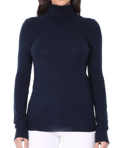 Women's Knit Pullover Sweater – 3/4 Sleeve Crewneck Soft Casual Lightweight Basic Solid Knitted Top B.mk3349 - Navy $8.82 Swe...