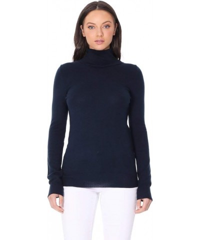 Women's Knit Pullover Sweater – 3/4 Sleeve Crewneck Soft Casual Lightweight Basic Solid Knitted Top B.mk3349 - Navy $8.82 Swe...