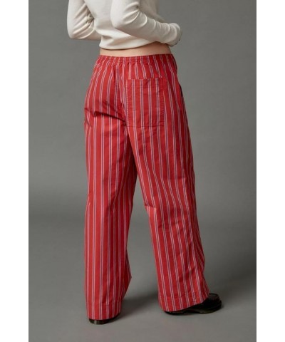 Women Plaid Pants 2024 Spring Y2k Elastic Waist Wide Leg Pants Fashion Pajamas Pants Casual Stripe Trouser Loungewear 24jan10...