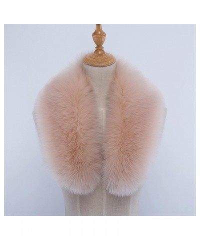 Faux Fur Collar Replacement Detachable Fur Collar Trim of Winter Coat Neck Warmer Unisex, Detachable Faux Fur Hood with Butto...