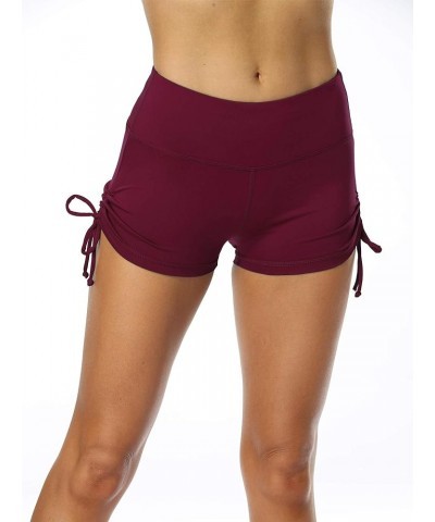 Athletic Booty Shorts for Women 3 Pack High Waisted Workout Pro Booty Shorts: Inseam 2",black,grey,wine Red $17.30 Activewear