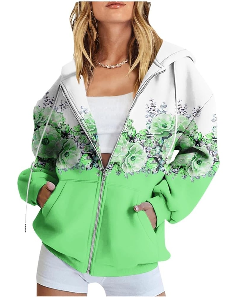 Womens Zip Up Hoodie Warm Coats For Women Plus Size Winter Jackets For Women Fall Clothes For Women 2023 2-green $8.77 Active...