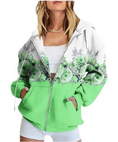 Womens Zip Up Hoodie Warm Coats For Women Plus Size Winter Jackets For Women Fall Clothes For Women 2023 2-green $8.77 Active...