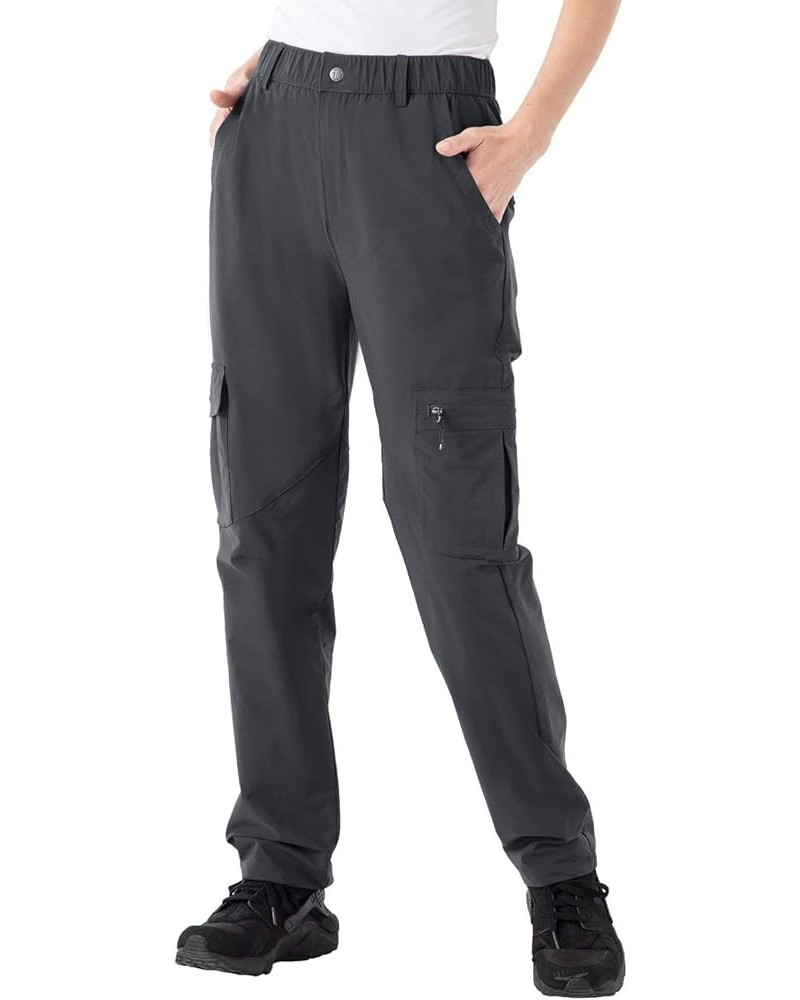 Women's Hiking Cargo Pants Water-Resistant Quick Dry UPF 50+ Travel Camping Work Pants Zipper Pockets 01 Gray $14.23 Pants