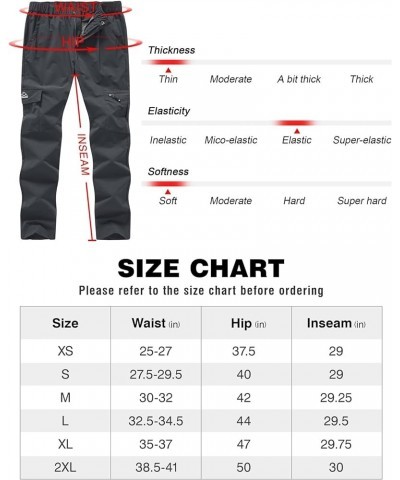 Women's Hiking Cargo Pants Water-Resistant Quick Dry UPF 50+ Travel Camping Work Pants Zipper Pockets 01 Gray $14.23 Pants