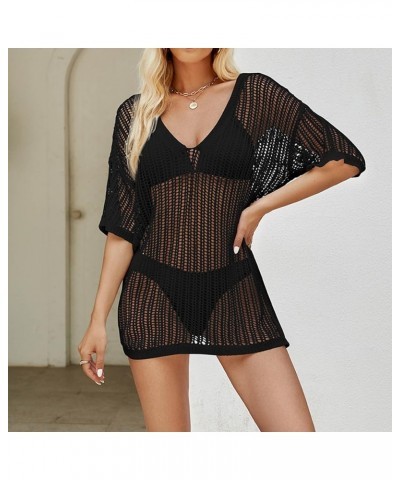 Swim Cover Up for Women Beachwear Summer 2024 Bathing Suits Bikini Top Swimsuit Blouse Coverup Sexy Mesh Beach Dress Beach Co...